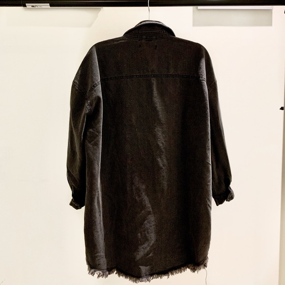 Missguided black oversized denim shirt dress - NEW - Picture 6 of 6